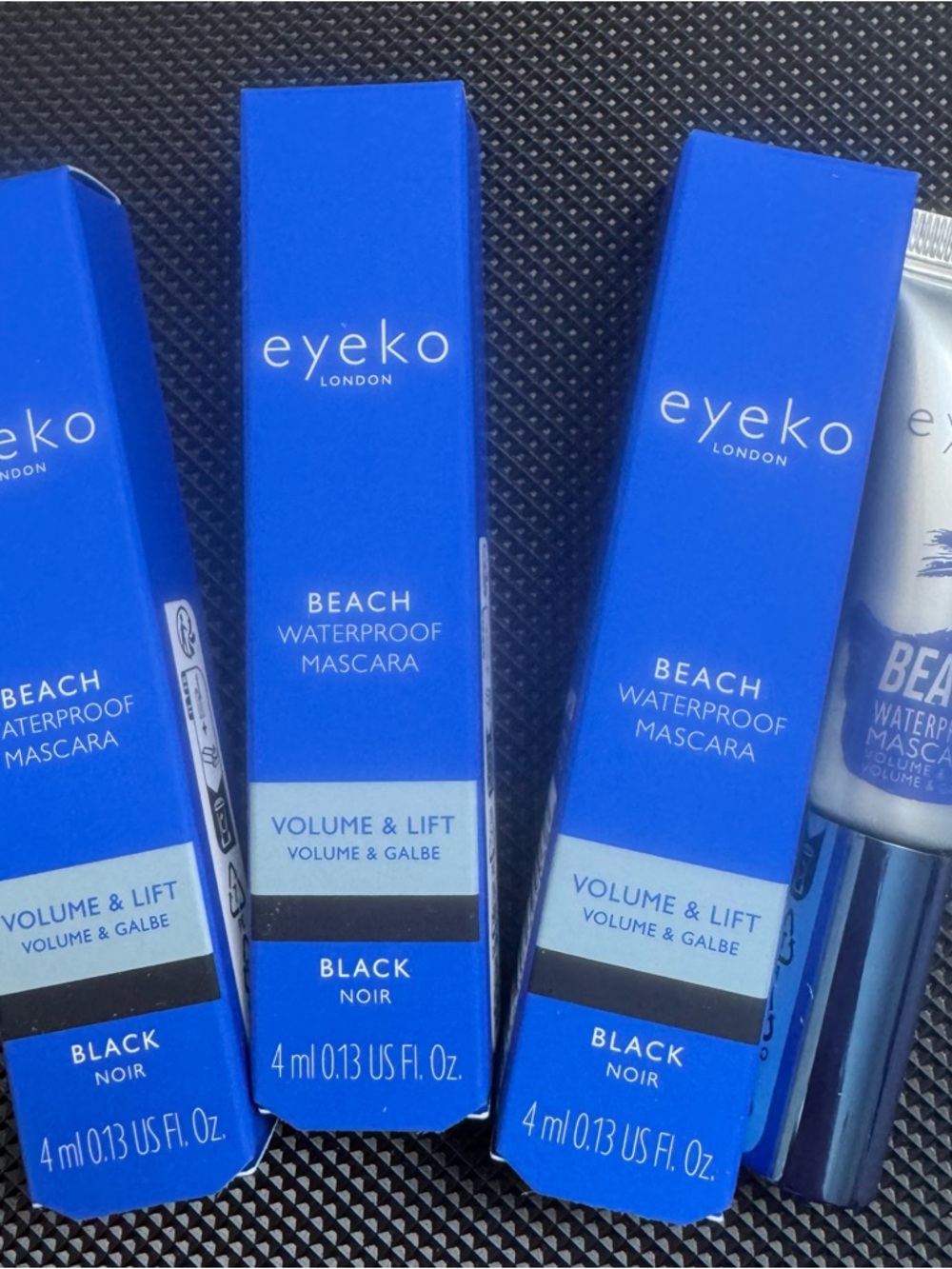 Eyeko Beach Waterproof Mascara — Black in Bright Blue Box